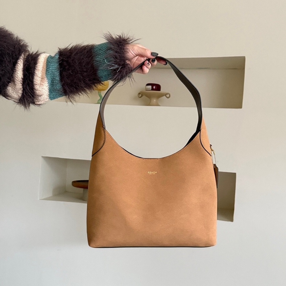Coach Cognac Leather Shoulder Hobo Bag